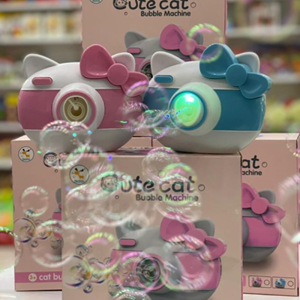 دستگاه حباب ساز دوربینی طرح کیتی Cute Cat Bubble Machine-اسباب بازی